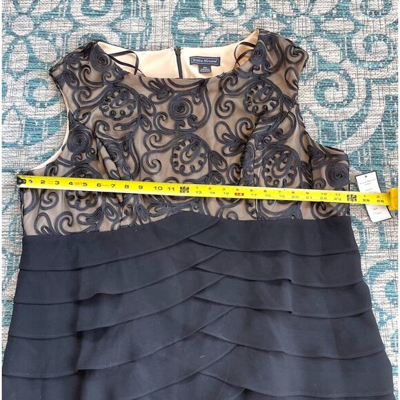 Jessica Howard NWT Black Embellished Lace Tiered Cocktail Dress - Size 22W - Picture 10 of 14